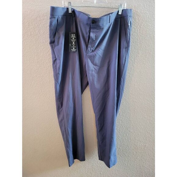 Saks Fifth Avenue Men's Flat Front Slim Fit Chino Style Pants In Purple Size 40 - Picture 1 of 4